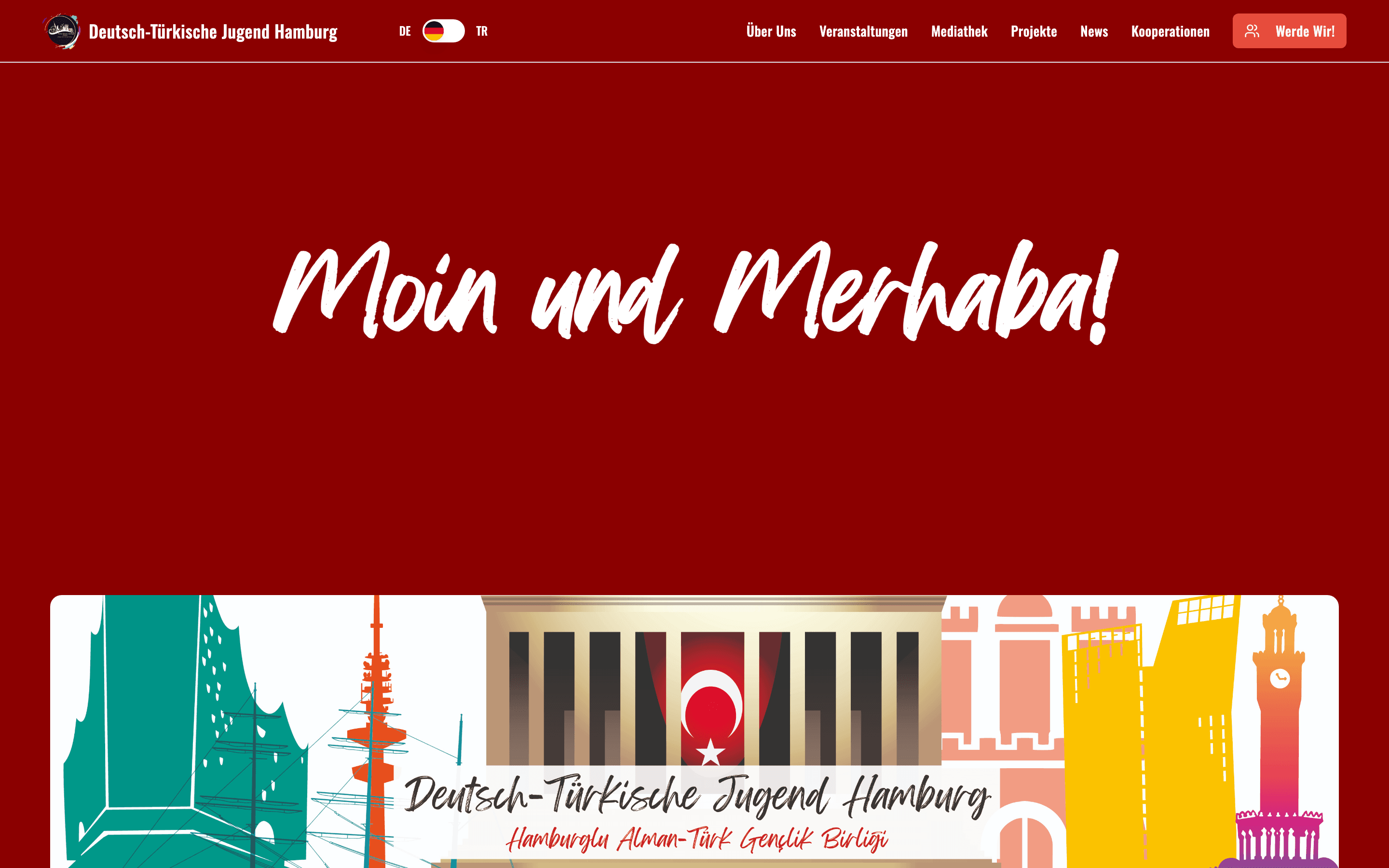 Screenshot der Website deutsch-tuerken.hamburg (Desktop)