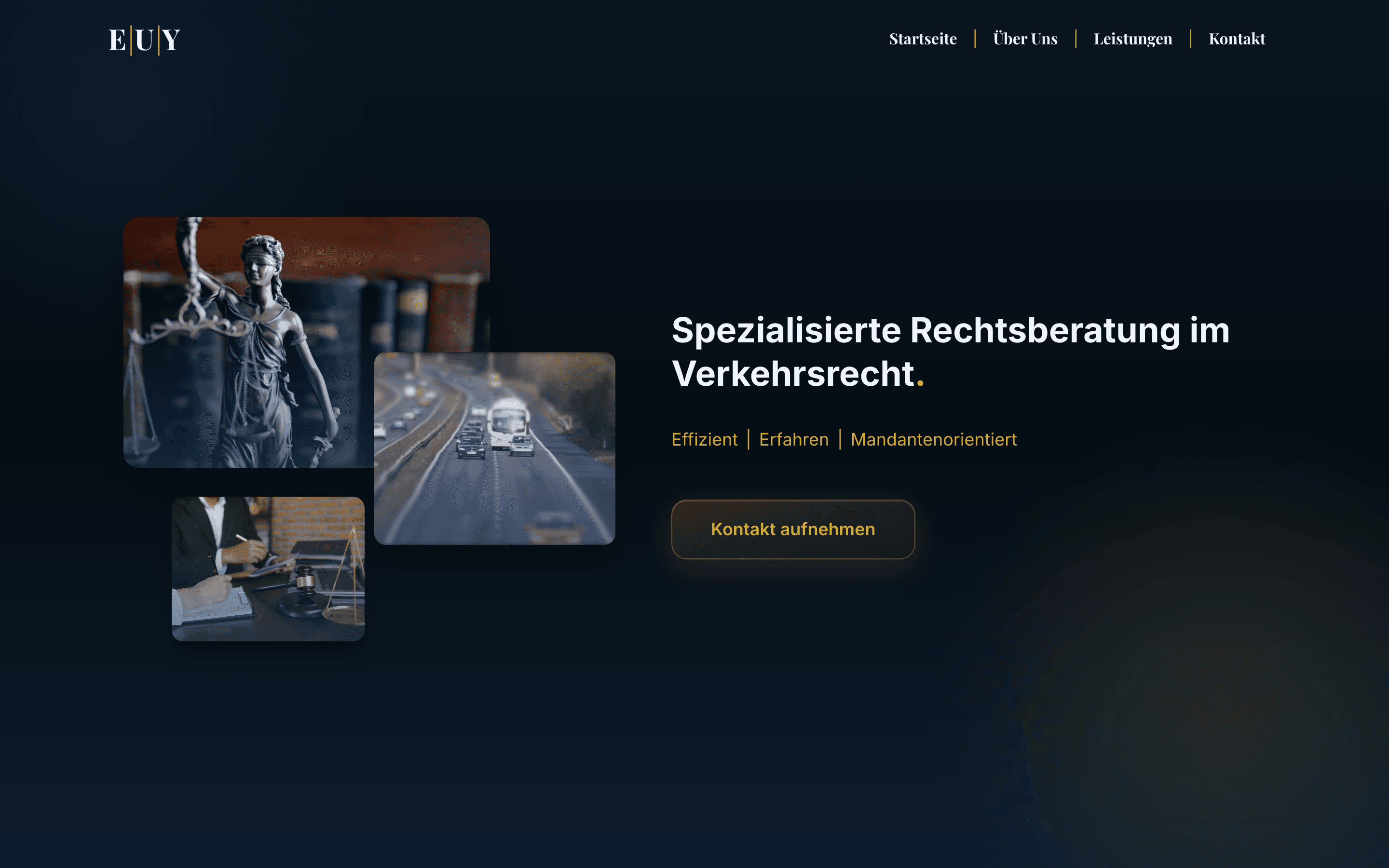 Screenshot der Website kanzlei-euy.de (Desktop)
